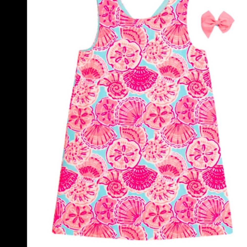 Tommy Bahama Girls 4 Pink Seashell Sleeveless Shift Dress